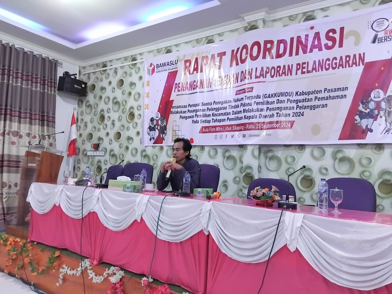 Zaini Afandi, dalam kegiatan Rapat Koordinasi Sentra Gakkumdu