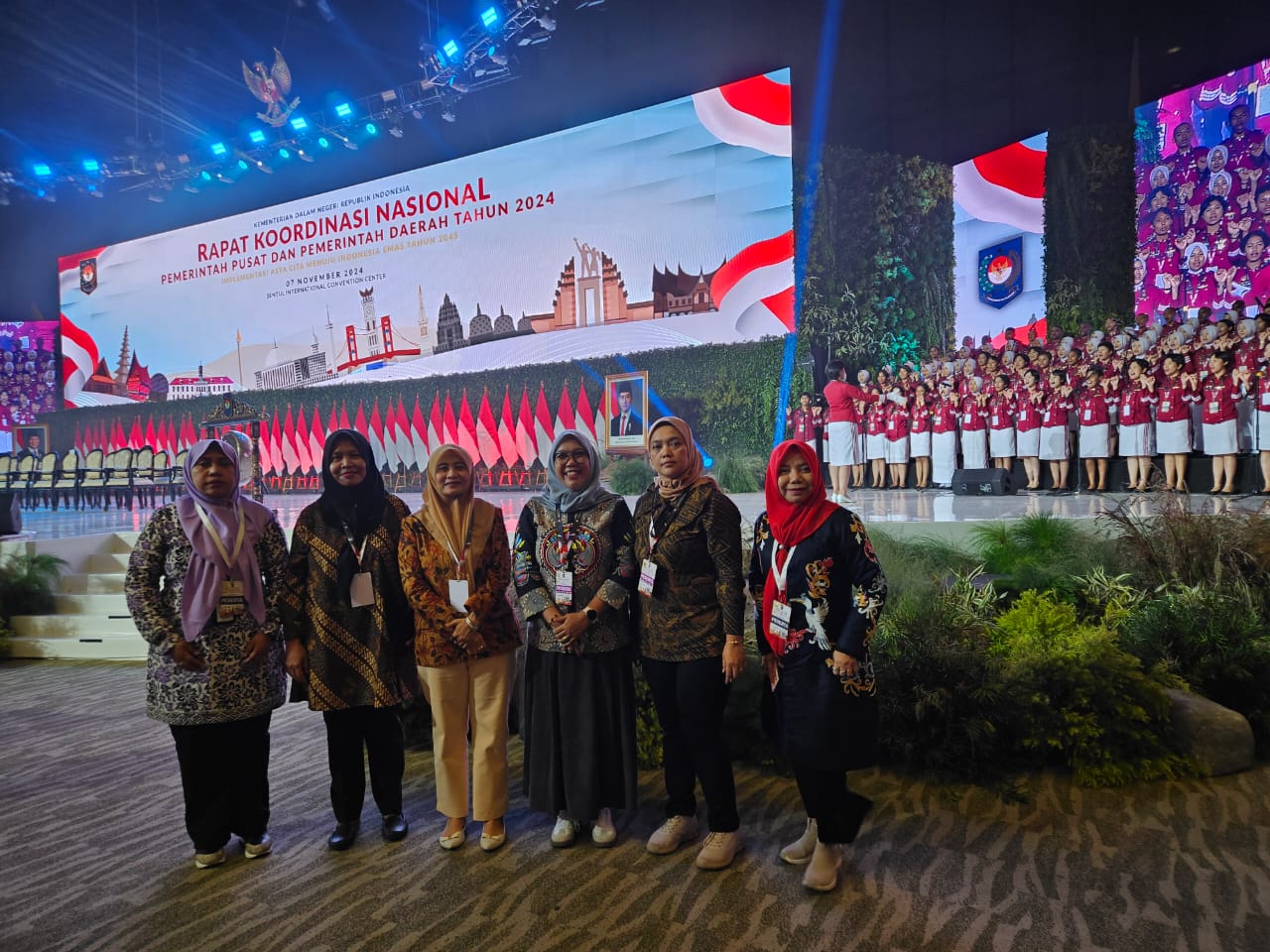 Rini Juita dalam kegiatan Rapat Koordinasi Nasional (Rakornas) Pemerintah Pusat dan Pemerintah Daerah 2024