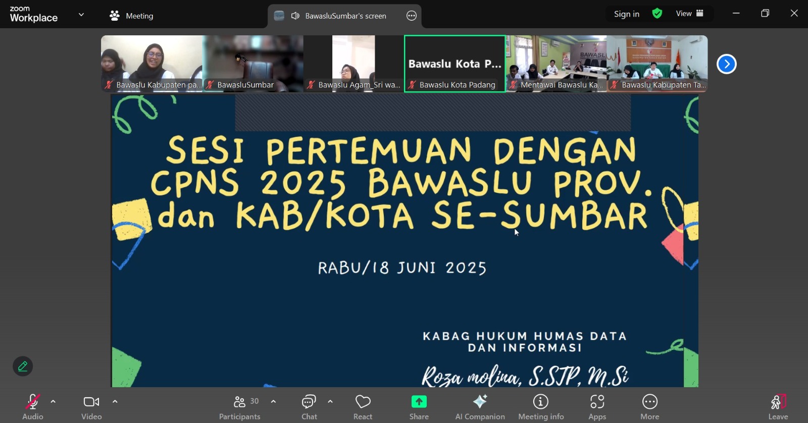  Pembekalan CPNS 2025 di lingkungan kerja Bawaslu Kabupaten Pasaman