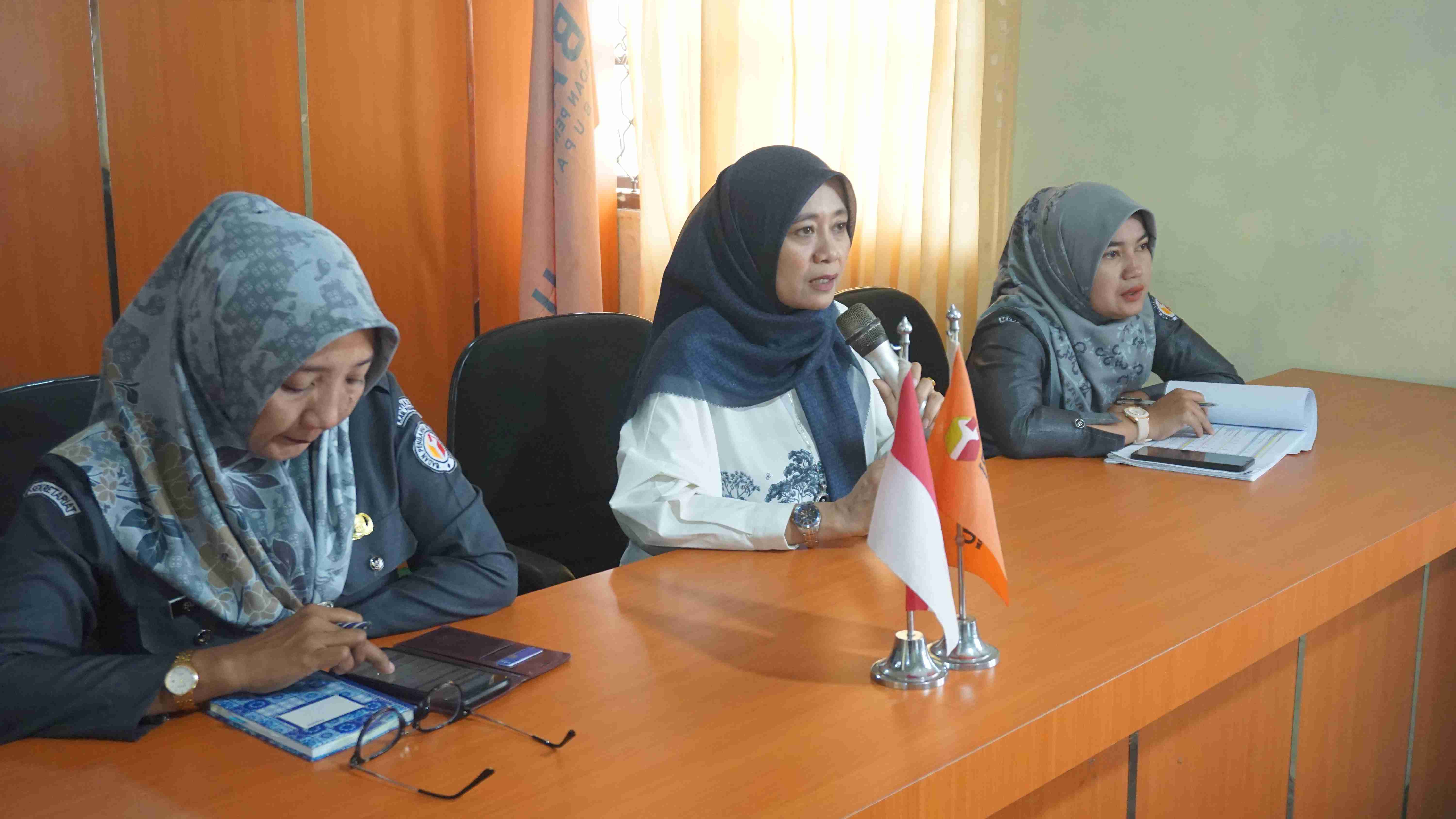 Rini Juita (Ketua Bawaslu Kabupaten Pasaman) dalam pembahas Perubahan Rencana Kerja Dan Anggaran