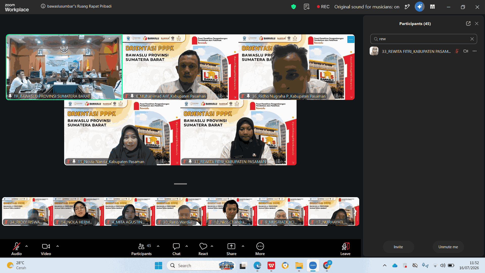 Orientasi Gelombang III PPPK Bawaslu Pasaman