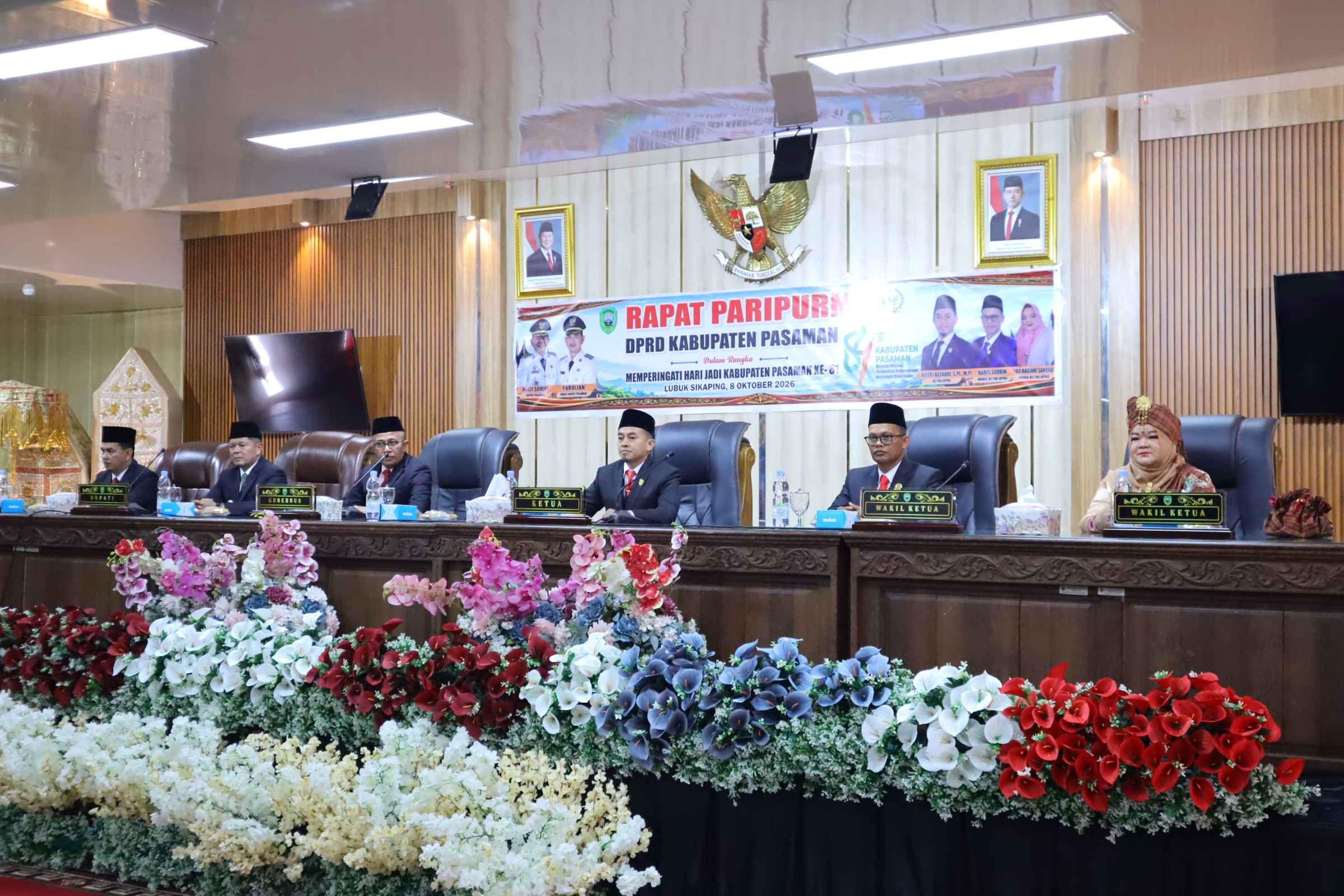 Bawaslu pasaman dalam sidang paripurna hut pasaman