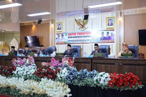 Bawaslu pasaman dalam sidang paripurna hut pasaman