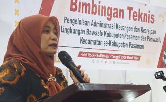 Sambutan ketua Bawaslu Kabupaten Pasaman 