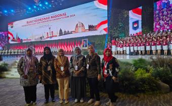 Rini Juita dalam kegiatan Rapat Koordinasi Nasional (Rakornas) Pemerintah Pusat dan Pemerintah Daerah 2024