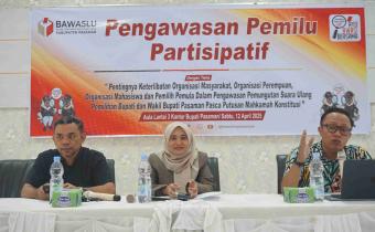 narasumber pada kegiatan pengawasan partisipatif