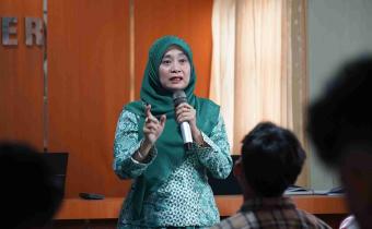 Ketua Bawaslu Kabupaten Pasaman, Rini Juita dalam kegiatan P2P