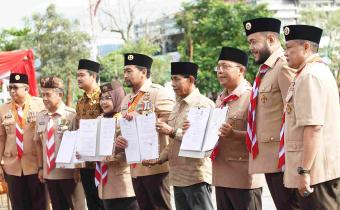  Penandatanganan MoU Saka Adhyasta Pemilu