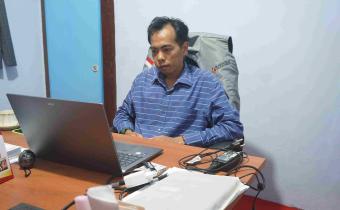 Zaini Afandi dalam rapat koordinasi persiapan pengawasan pemutakhiran data partai politik secara berkelanjutan melalui Sipol Semester II