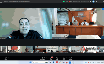 Rapat Koordinasi Program Jumat Sehati dan Jumpa Berlian yang diselenggarakan oleh Bawaslu Republik Indonesia secara daring melalui Zoom Meeting, Rabu (1/7/2026).